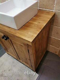 Handmade Rustic Bathroom Vanity Unit Bespoke Freestanding IMMEDIATE DELIVERY