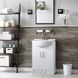 Home Treats 450 Vanity Unit Furniture, Ceramic Wash Basin Sink, Storage Cabinet