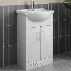 Home Treats 450 Vanity Unit Furniture, Ceramic Wash Basin Sink, Storage Cabinet