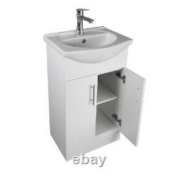 Home Treats 450 Vanity Unit Furniture, Ceramic Wash Basin Sink, Storage Cabinet