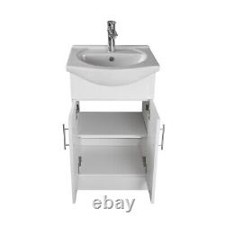 Home Treats 450 Vanity Unit Furniture, Ceramic Wash Basin Sink, Storage Cabinet