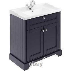 Hudson Reed Old London Floor Standing Vanity Unit with Basin 800mm Twilight Blue