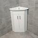 Hydros Corner Vanity 2 Door Basin Sink Unit + Toilet Cloakroom