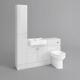 Ibathuk Basin Vanity Sink Unit And Back To Wall Wc Toilet Storage Furniture Whit
