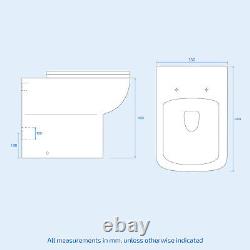 James 1000mm Grey Slimline MDF Vanity Basin WC Unit BTW Rimless Toilet