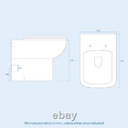 James 1000mm White Slimline MDF Vanity Basin WC Unit BTW Rimless Toilet