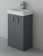 Krona Cloakroom Vanity Unit And Basin 450mm Wide Anthracite Gloss