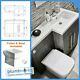 L Shape Grey 1100mm Bathroom Furniture Resin Basin Btw Toilet Vanity Wc Unit