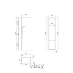 LH/RH L-Shape Vanity Unit Basin Sink Tall Unit BTW Toilet Bathroom Furniture Set