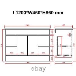 Large 1200mm Bathroom Vanity Unit & Basin Sink Floorstanding Cabinet Waterproof