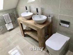 Large Rustic farmhouse wash stand vanity unit bathroom basin stand hand crafted
