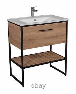 Loft Scandinavian Style Exclusive 650mm Bathroom Vanity Unit & Basin Open Wash