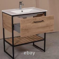 Loft Scandinavian Style Exclusive 650mm Bathroom Vanity Unit & Basin Open Wash