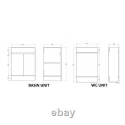 Lshaped Bathroom Furniture Suite Back to Wall Toilet, Basin & Sink