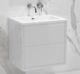 Lusso Stone Volini Polished White Vanity Unit & Sink, 600mm Slight Seconds