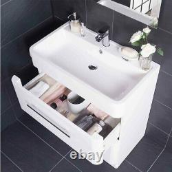 Luxury 800mm Floor Standing Bathroom Vanity Unit Furniture, Basin & FREE Mirror