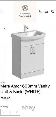 Mere Amor 600mm Vanity Unit & Basin (WHITE) BASIN NOT INCLUDED VANITY UNIT ONLY