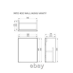 Mito Dove Grey Wall Hung Vanity Unit + Basin