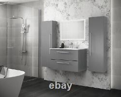 Mito Luxury Modern Bathroom Vanity Unit 750mm Dove Grey Pre Assembled