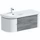 Mode Burton White & Grey Ice Stone Wall Hung Vanity Unit And Basin 1200mm