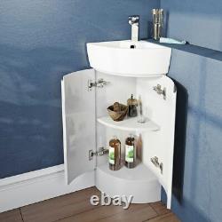 Mode Harrison white corner floorstanding vanity unit and basin 325mm