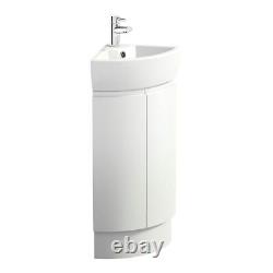 Mode Harrison white corner floorstanding vanity unit and basin 325mm