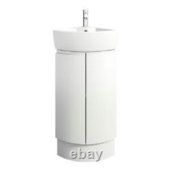 Mode Harrison white corner floorstanding vanity unit and basin 325mm