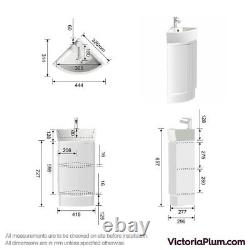 Mode Harrison white corner floorstanding vanity unit and basin 325mm