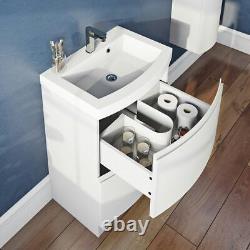 Mode Harrison white floorstanding vanity drawer unit and basin 600mm