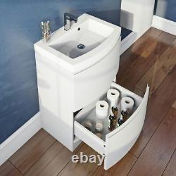 Mode Harrison white floorstanding vanity drawer unit and basin 600mm