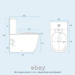 Modern 600 mm Grey Basin Sink Vanity and Close Coupled Toilet Lyndon