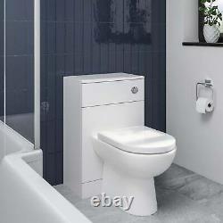 Modern Bathroom Basin Sink Vanity Toilet WC Concealed Cistern Unit Matte White