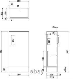 Modern Bathroom Toilet & Basin Sink Vanity Unit Furniture 900mm Charcoal Finish