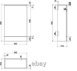 Modern Bathroom Toilet & Basin Sink Vanity Unit Furniture 900mm Charcoal Finish