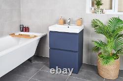 Modern Bathroom Vanity Unit Ceramic Basin Sink Cabinet Floor Standing 500/600mm