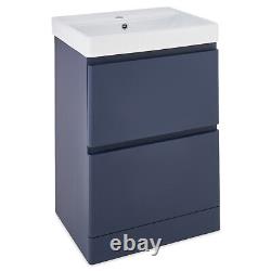 Modern Bathroom Vanity Unit Ceramic Basin Sink Cabinet Floor Standing 500/600mm