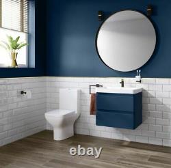 Modern Bathroom Vanity Unit Ceramic Basin Sink Cabinet Wall Hung 500/600mm