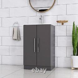 Modern Furniture 500mm Vanity Unit and Basin Sink Bathroom Cloakroom Unit UK