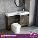 Modern Metallic Toilet And Sink Vanity Unit 1200mm Right Hand Bathroom Sink Unit