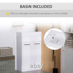 Modern Under Basin Sink Bathroom Vanity Unit Ceramic Cloakroom Storage Cabinet