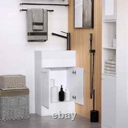 Modern Under Basin Sink Bathroom Vanity Unit Ceramic Cloakroom Storage Cabinet