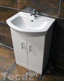 Moritz Paris 550mm Vanity Unit and Basin Sink Cupboard Cloakroom White Bathroom