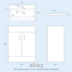 Nanuya 600mm Floorstanding Vanity Basin Unit Light Grey Flat Pack