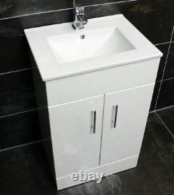 Naomi 500 mm Square Vanity Unit + Ceramic Basin Sink Bathroom Storage Cloakroom