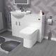 Nes Home 1050mm White Vanity Unit With Wc Unit & Rimless Back To Wall Toilet