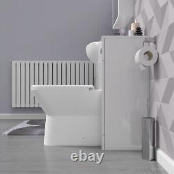 Nes Home 1050mm White Vanity Unit With WC Unit & Rimless Back To Wall Toilet