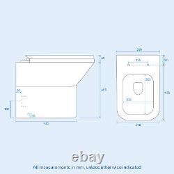 Nes Home 1050mm White Vanity Unit With WC Unit & Rimless Back To Wall Toilet