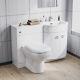 Nes Home 1100mm Rh Sink White Combination Vanity Unit With Btw Toilet Flat Pack