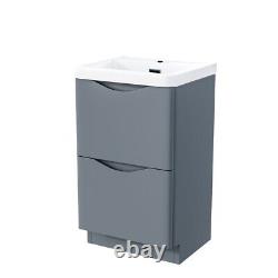 Nes Home 500mm Floorstanding Basin Vanity Unit Grey