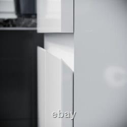 Nes Home 500mm PVC 2 Drawers White Wall Hung Vanity Unit Cabinet and Basin Sink